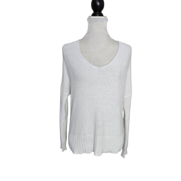 Lucky Brand Tops - Lucky Brand White Knit Long Sleeve Shirt Size Medium